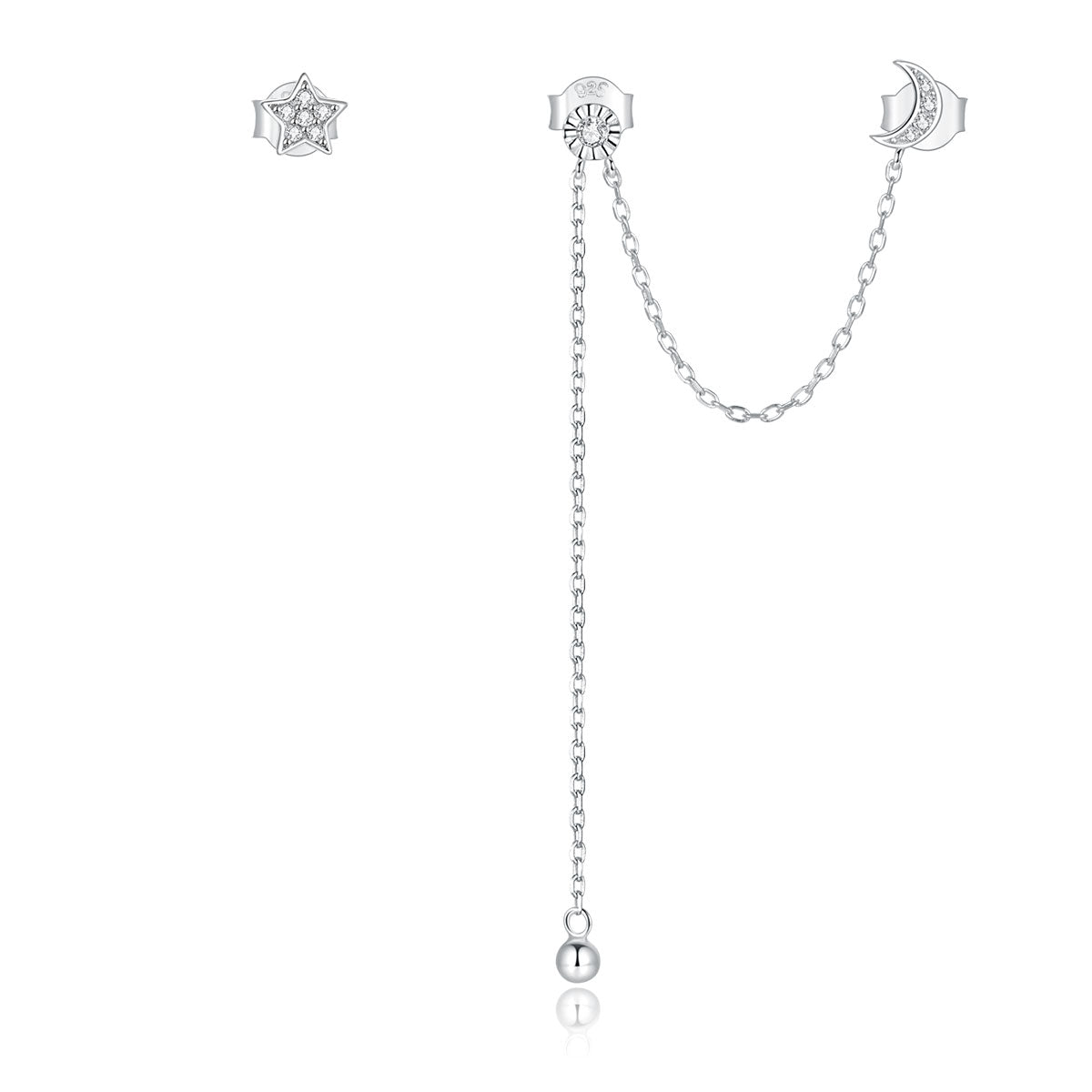 Dreamy Star Moon Hoop Earrings