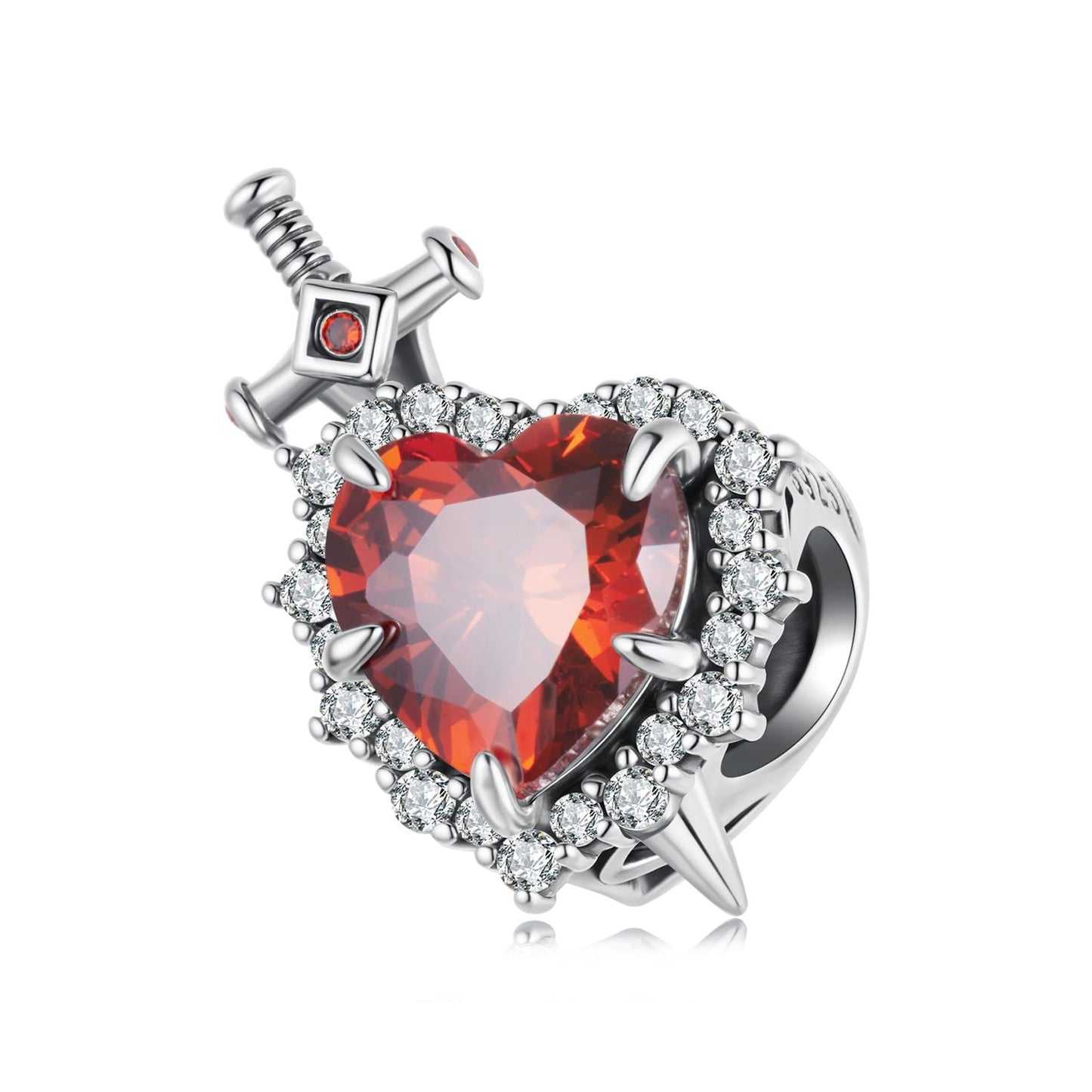 Heart Sword Charm