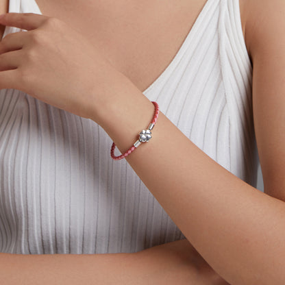 Gradient Clover Leather Basic Bracelet