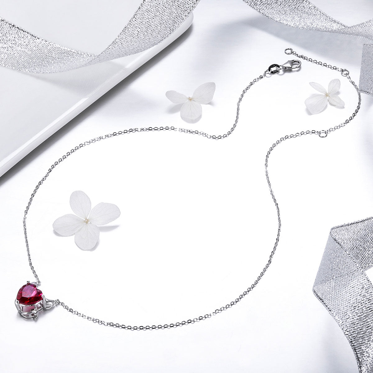 Ruby Evil Sterling Silver Necklace