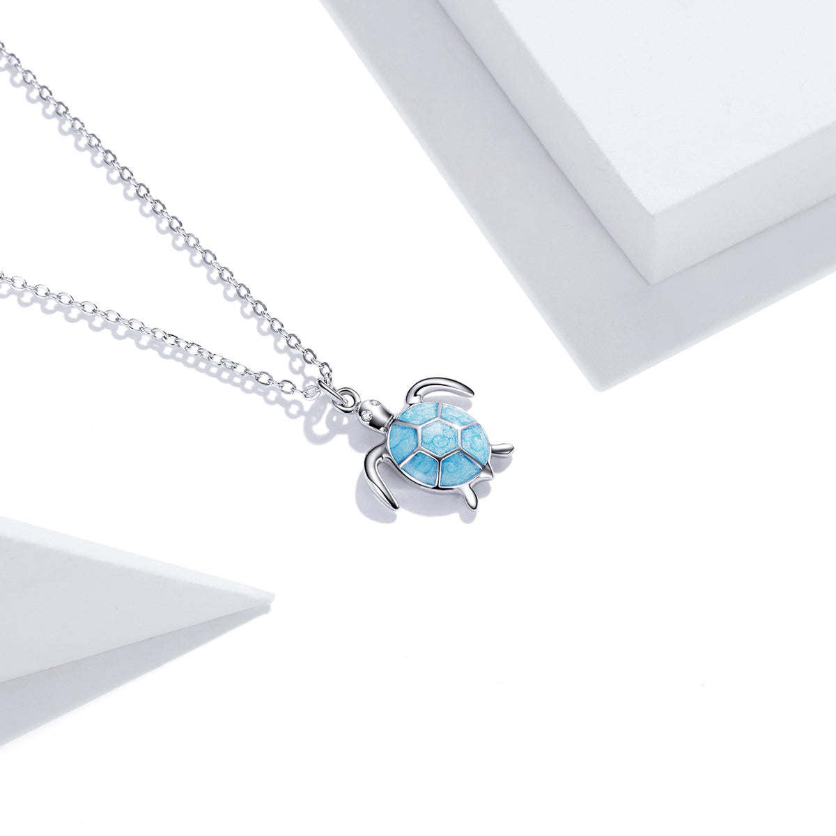 Blue Sea Turtle Necklace