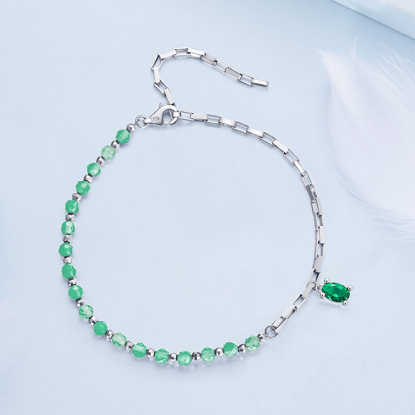 Crystal Glass Bead Bracelet