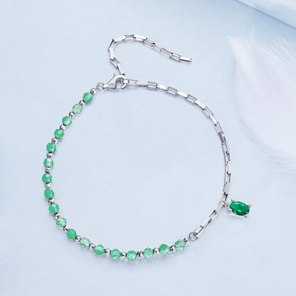 Crystal Glass Bead Bracelet