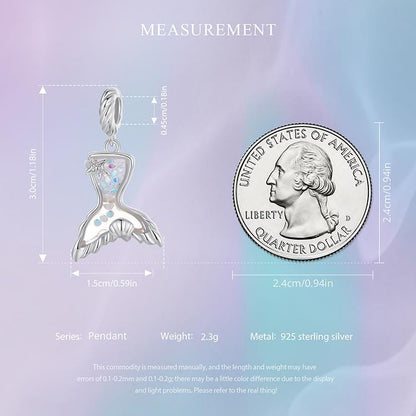 Dreamy Mermaid Tail Pendant Charm