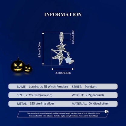 Luminous Elf Witch Pendant Charm