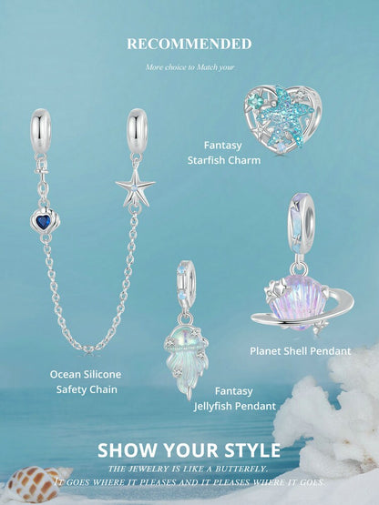 Ocean Silicone Safety Chain Charm
