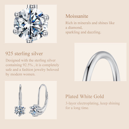 Moissanite Spring Ear Climbers