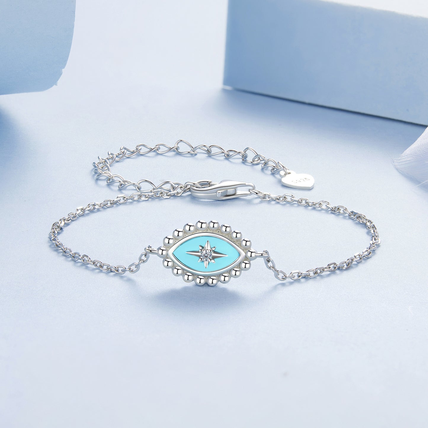 Geometric Evil Eye Bracelet