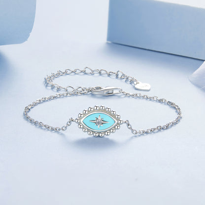 Geometric Evil Eye Bracelet