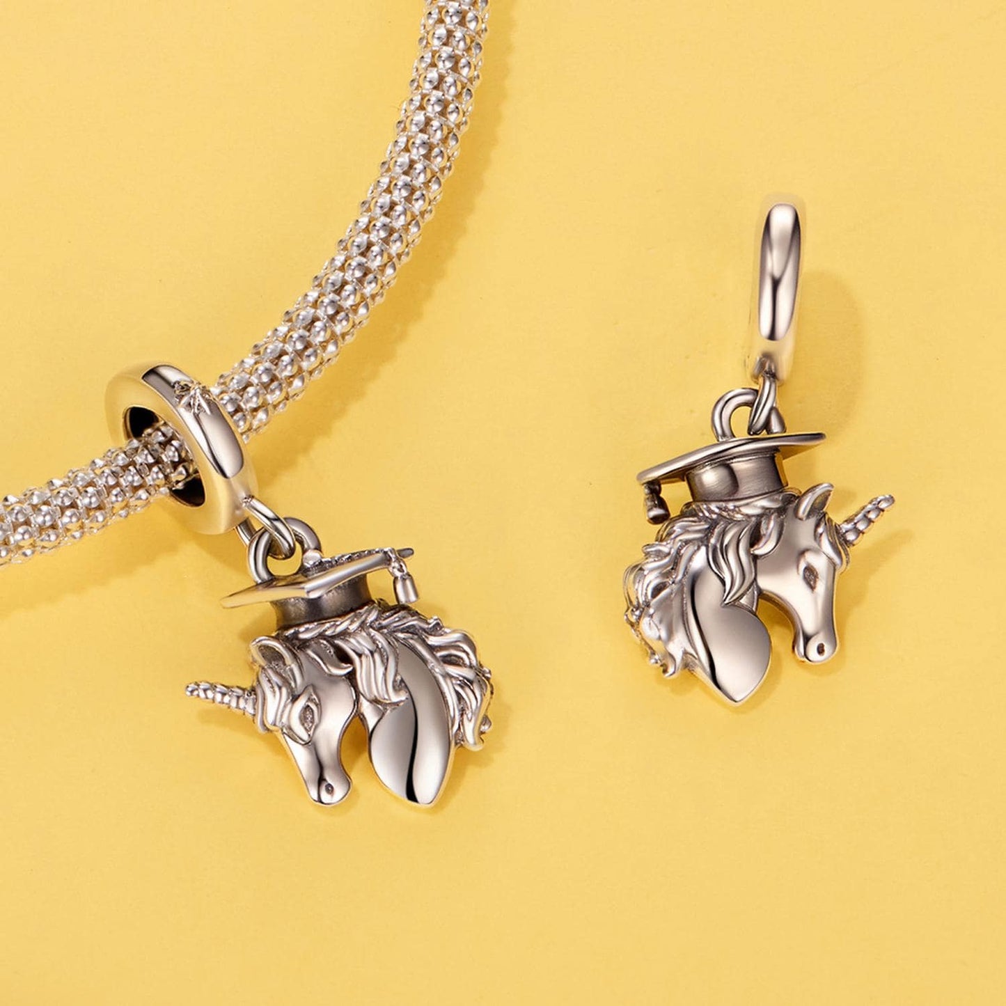 Graduation Unicorn Pendant Charm