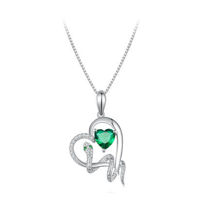 Elegant Serpent Heart Necklace