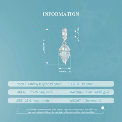 Fantasy Jellyfish Pendant Charm