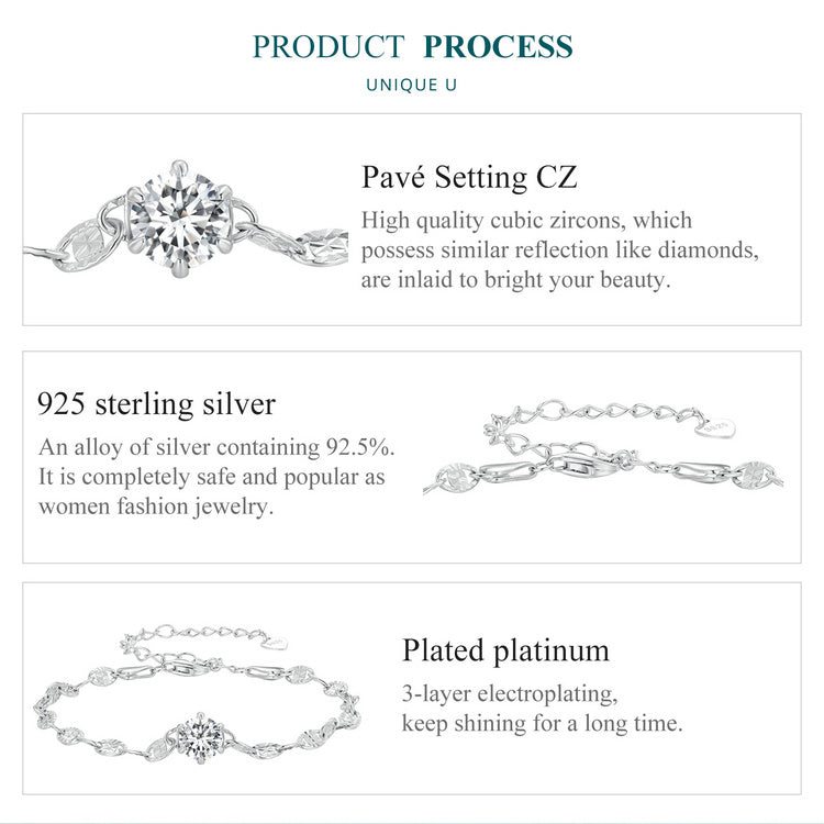 Cubic Zirconia Glitter Bracelet
