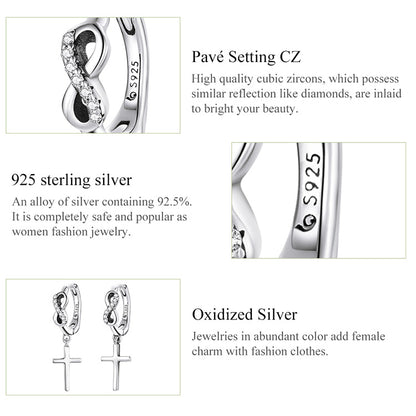 Creative Cross Hoop Earrings