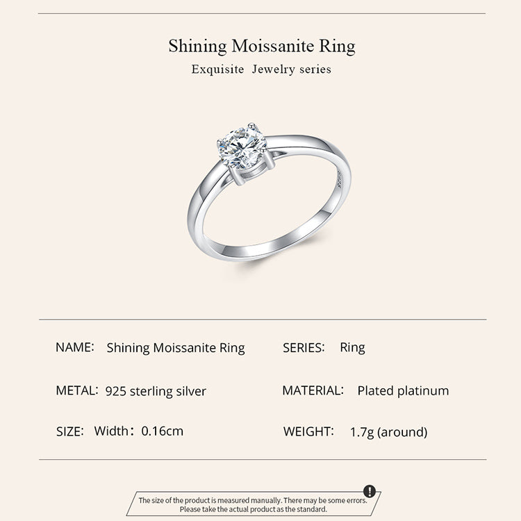 Sparkling Moissanite Ring