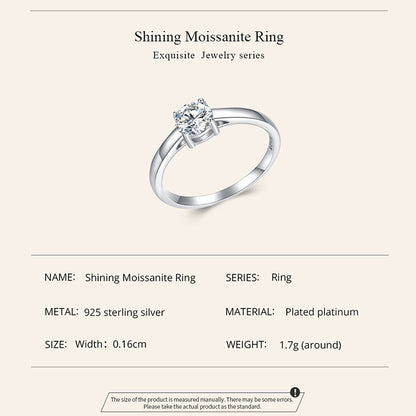 Sparkling Moissanite Ring