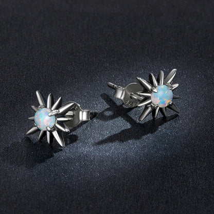 Opal Star Stud Earrings