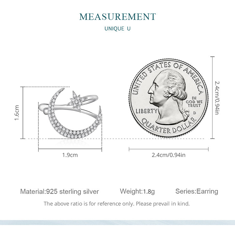 Star and Moon Ear Cuffs