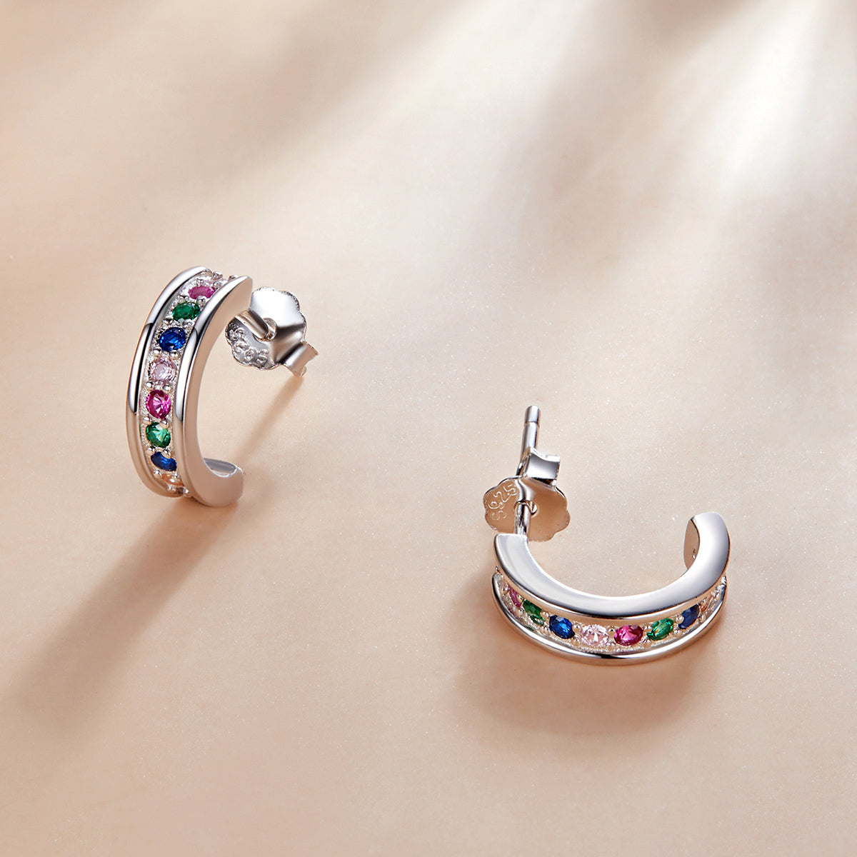 Curved Stud Earrings
