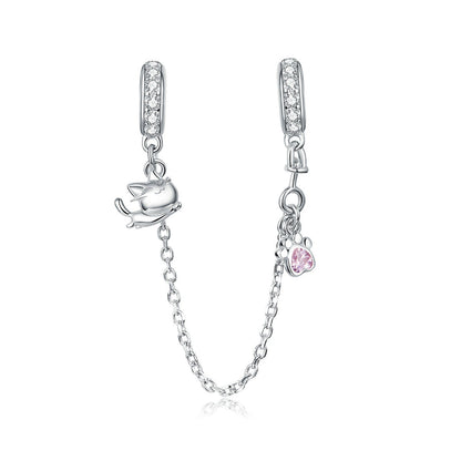 Cat and Claw Safety Chain Charm