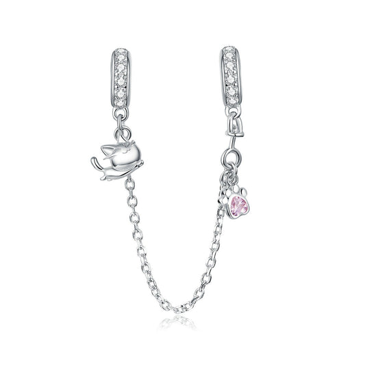 Cat and Claw Safety Chain Charm