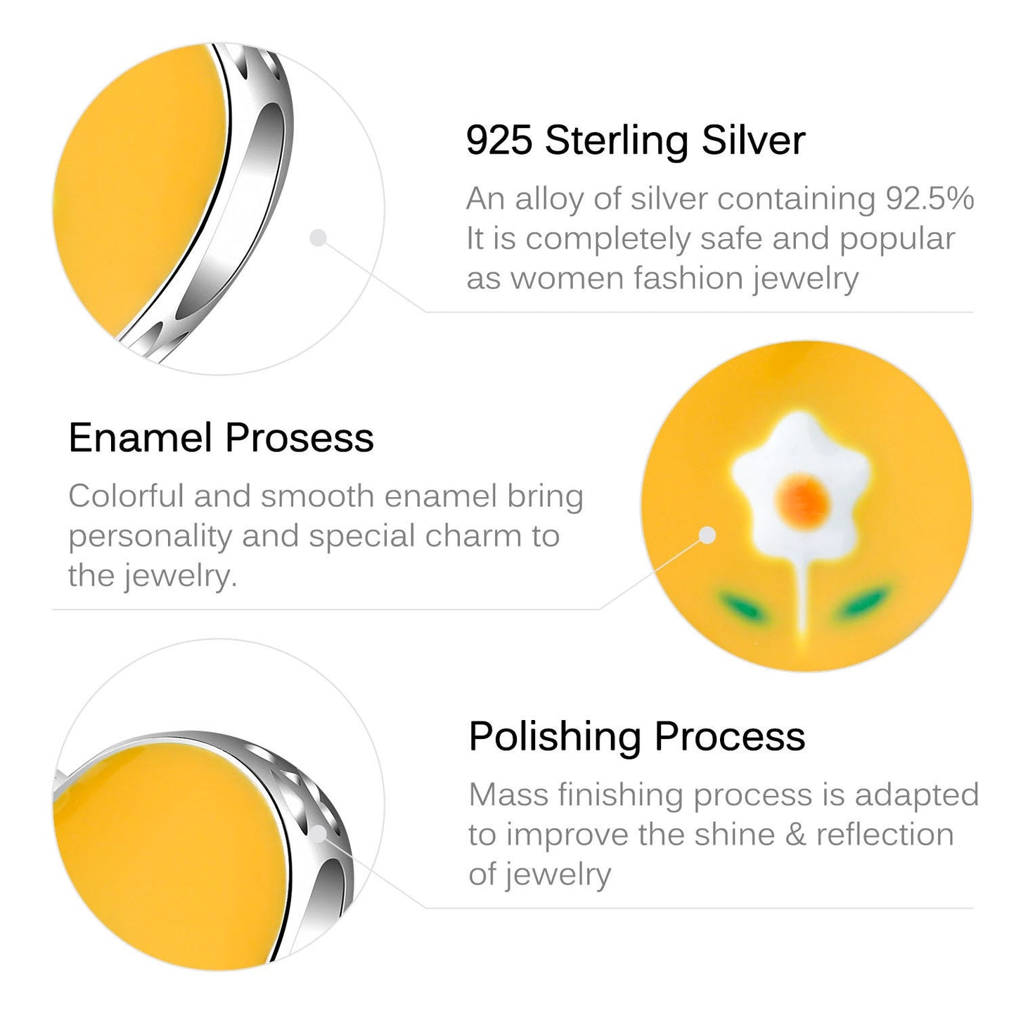 Little Yellow Flower Charm