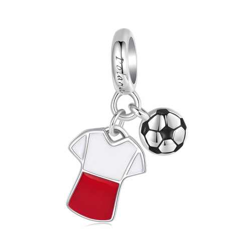 Poland Football Jersey Charm