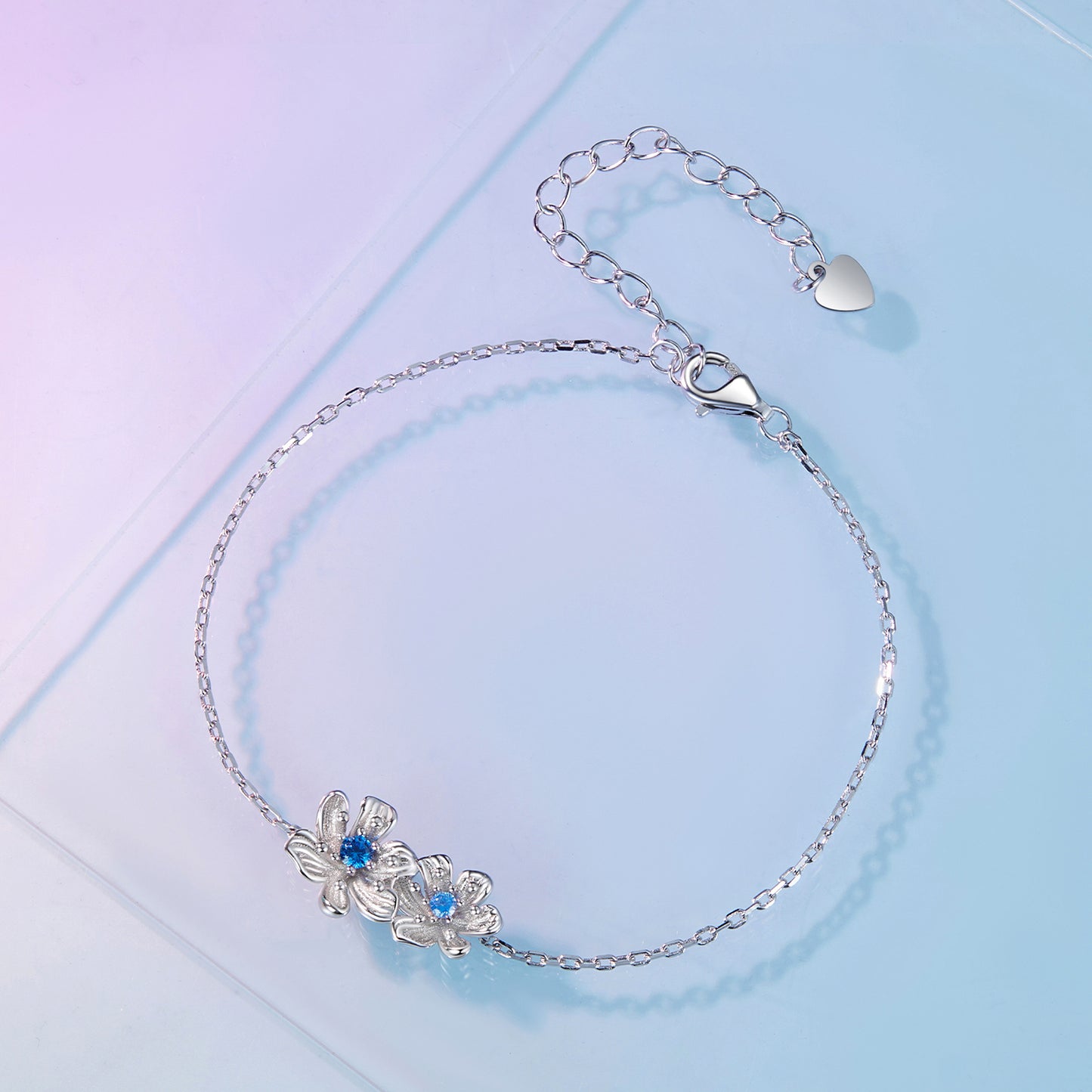 Blue Floral Bracelet