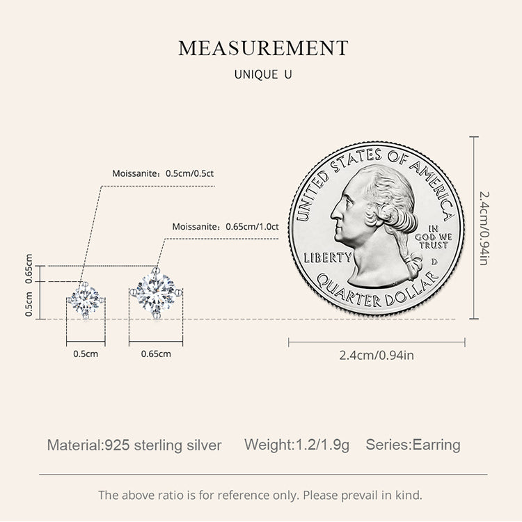 Dazzling Moissanite Studs