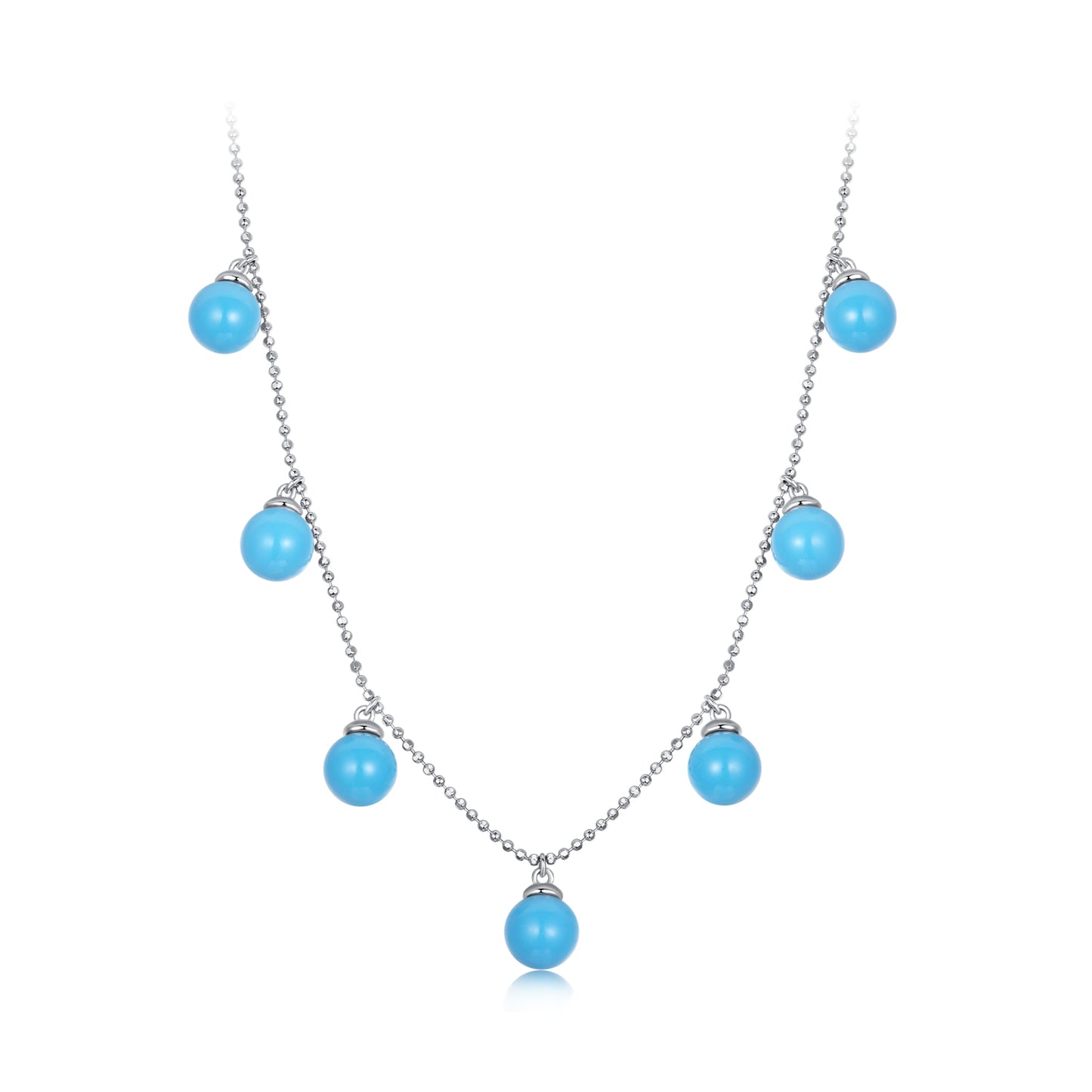 Blue Turquoise Collarbone Chain Necklace