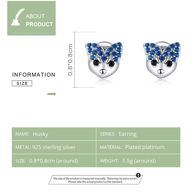 Husky Stud Earrings