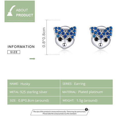 Husky Stud Earrings