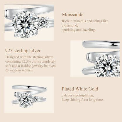Double-Layer Moissanite Ear Cuffs