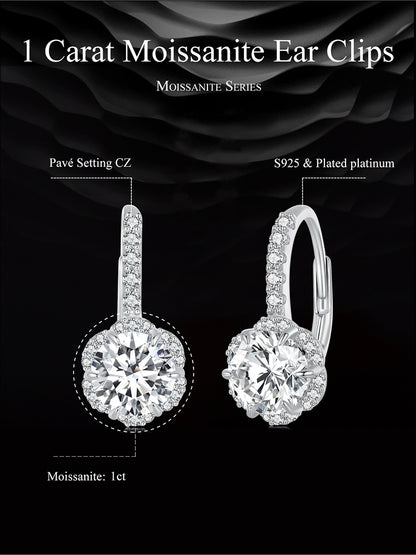 1ct Moissanite Spring Earring