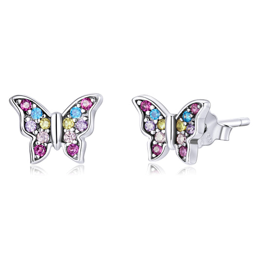 Colorful Butterfly Stud Earrings