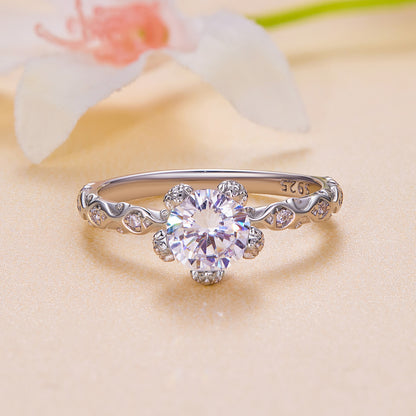 Crown Design Moissanite Ring