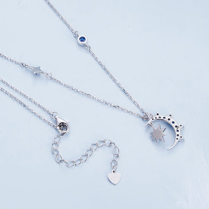Crescent Moon Burst Necklace