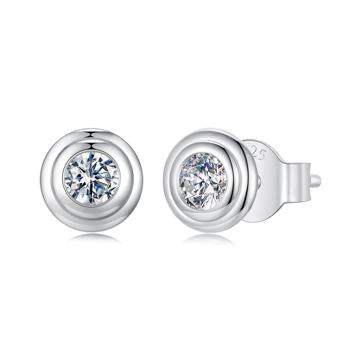 Bubble Design Moissanite Studs