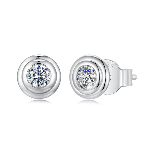 Bubble Design Moissanite Studs