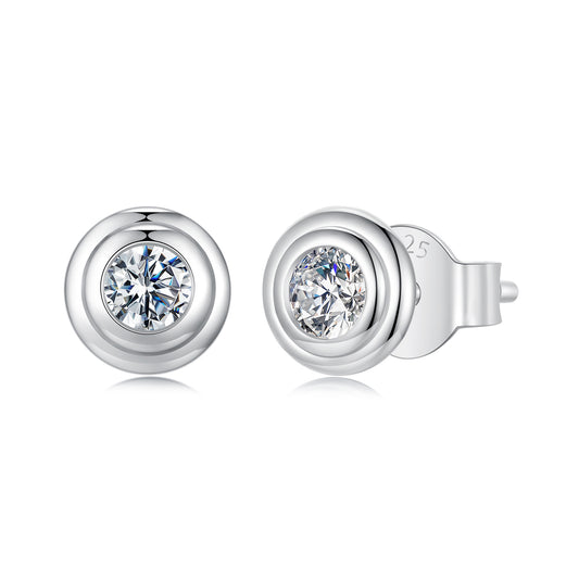 Bubble Design Moissanite Studs
