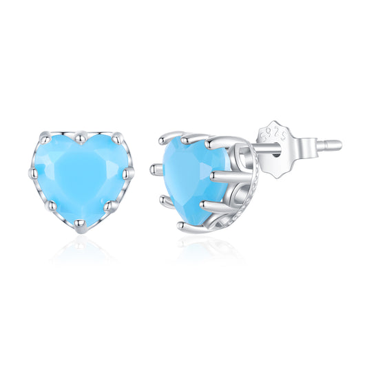 December Birthstone Stud Earrings