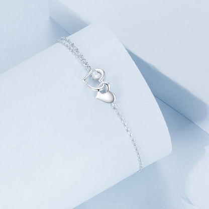Dual Heart Charm Bracelet