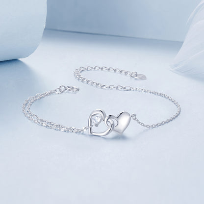 Dual Heart Charm Bracelet