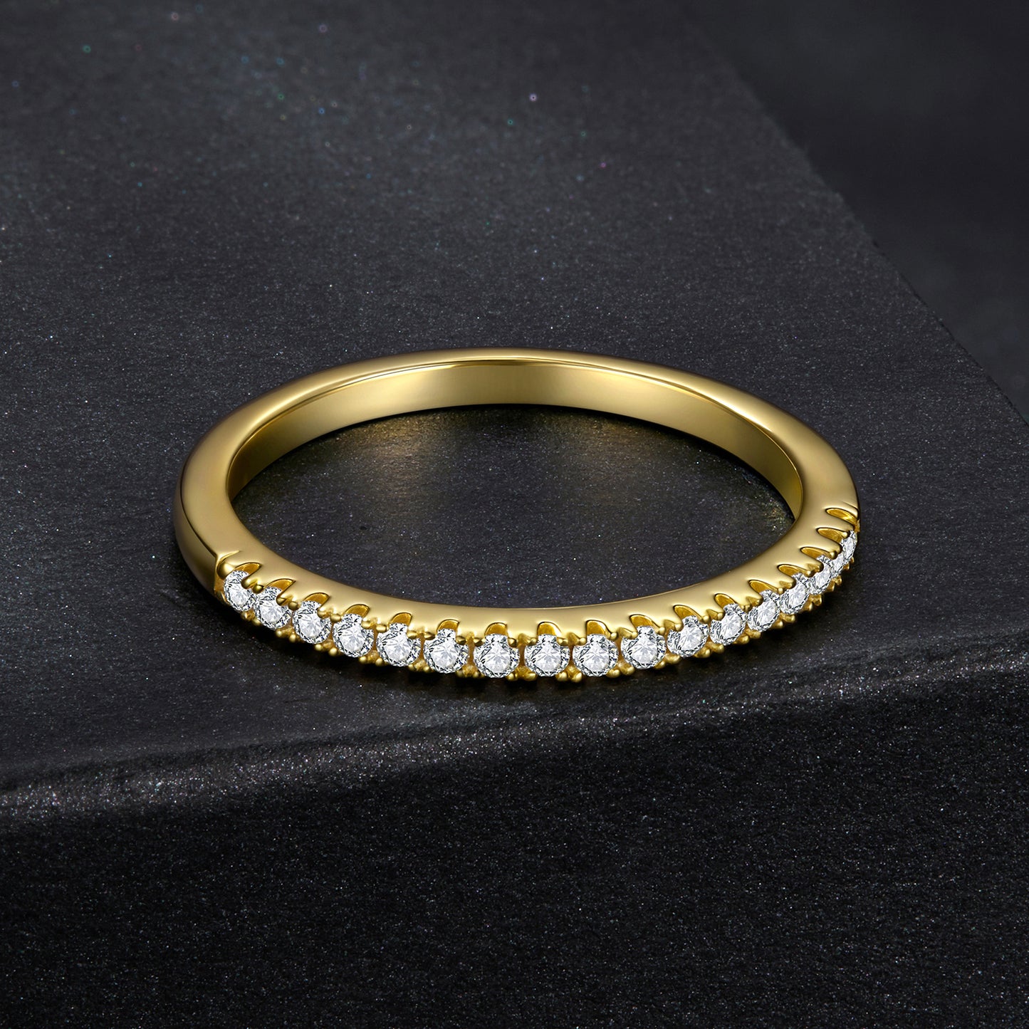 Half Eternity Moissanite Engagement Ring