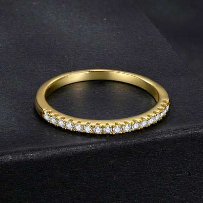 Half Eternity Moissanite Engagement Ring