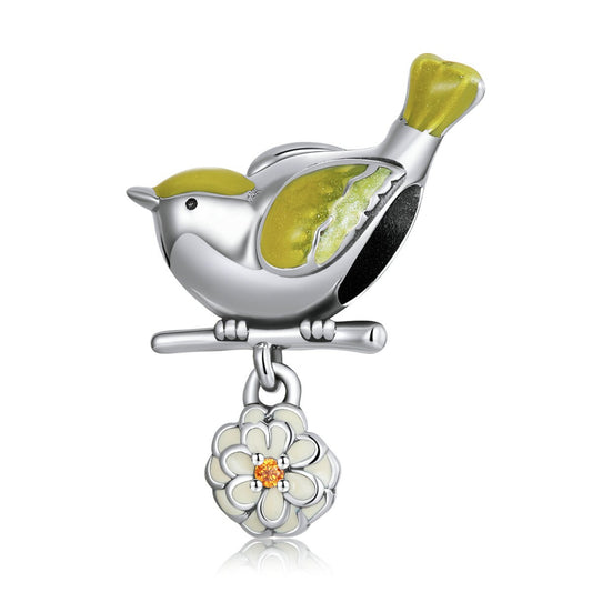 Flower & Bird Charm