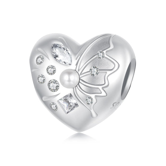 Dreamy Heart Butterfly Charm
