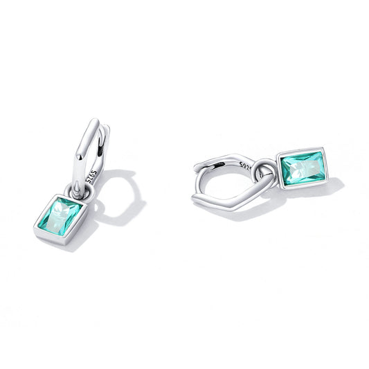 Geometric Cubic Zirconia Clip Earrings