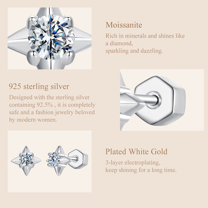 Starry Shine Moissanite Studs