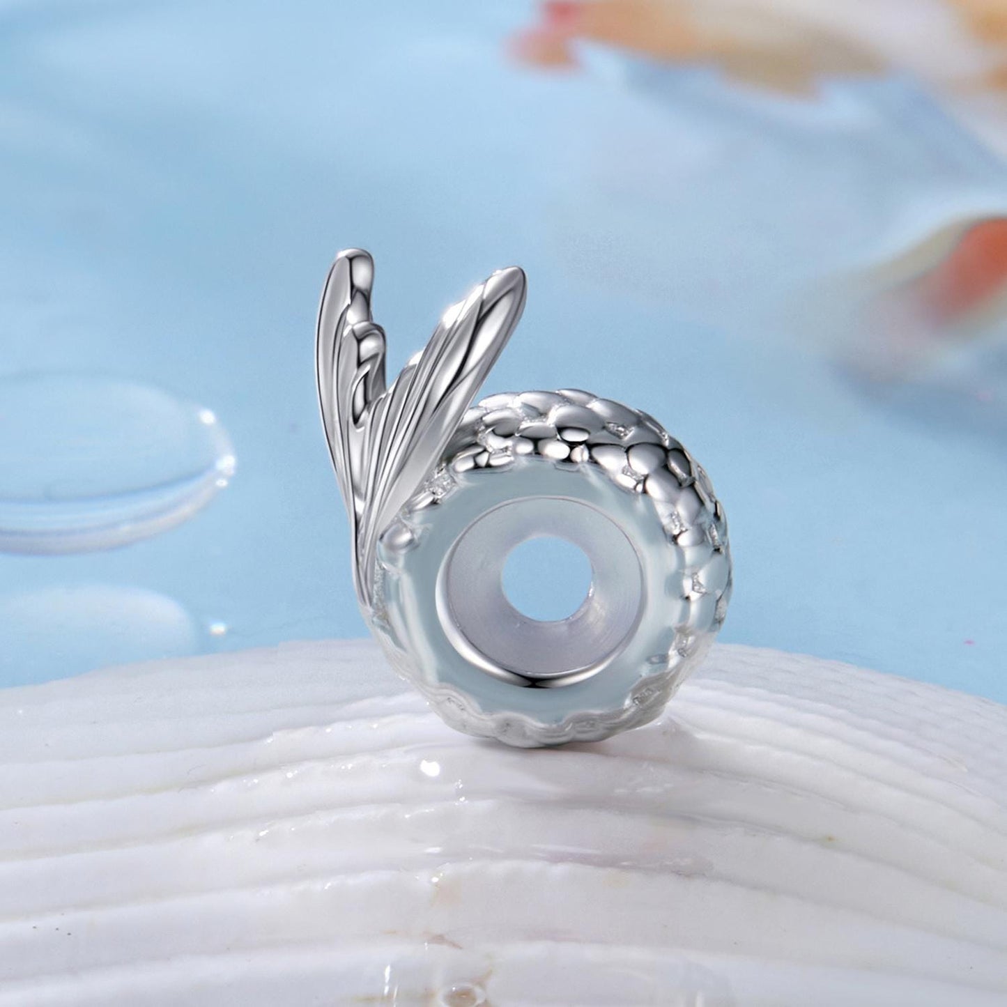 Mermaid Tail Silicone Spacer Beads Charm